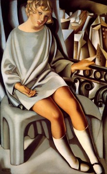 バルコニー上のキゼット 1927年 現代タマラ・デ・レンピッカ Oil Paintings